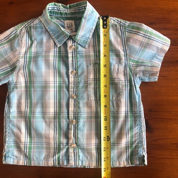 Baby Gap Multi-Plaid Short Sleeve Button Down Shirt - Picture 4 of 7